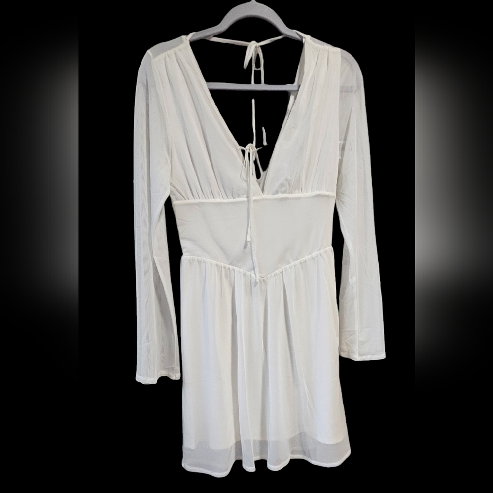 H&M white mesh dress